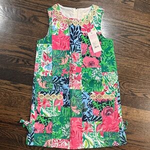 Lilly Pulitzer Colorful Patchwork Sleeveless Dress Girls Size 8